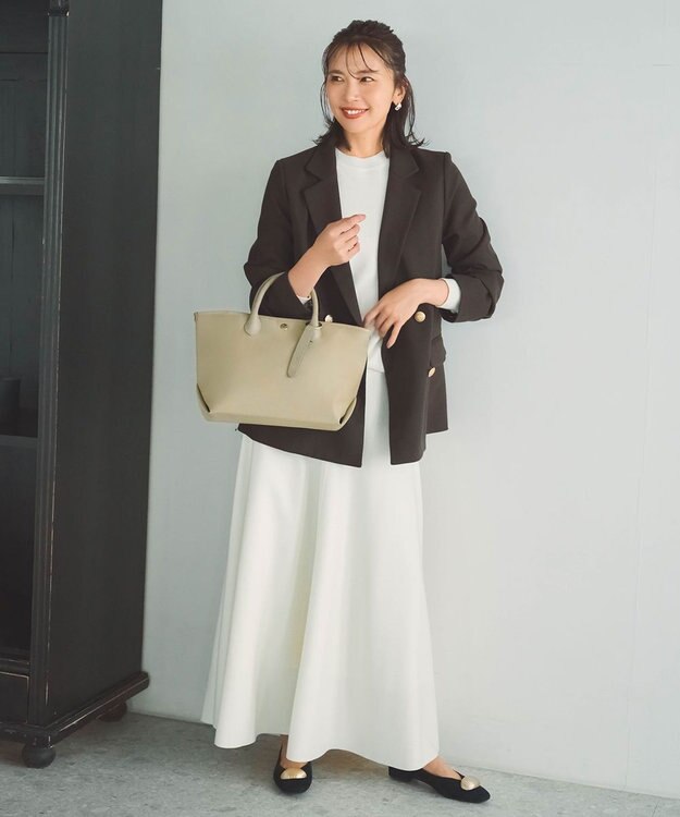 TOPKAPI 【Breath TOPKAPI】ナイロン レザーハンドル シンプル ミニ トートバッグ / 軽量 グレージュ