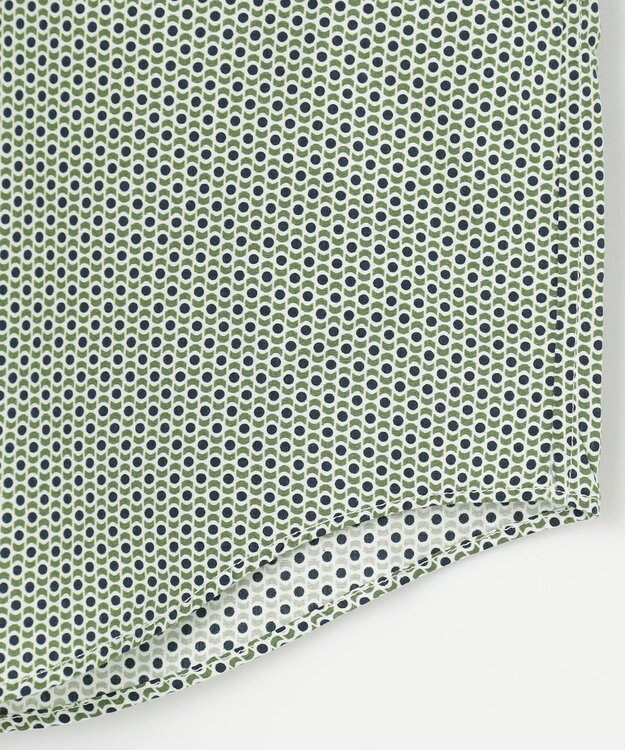 JOSEPH ABBOUD 【キングサイズ・オーガニックコットン使用】コットンプリント シャツ オリーブ系5