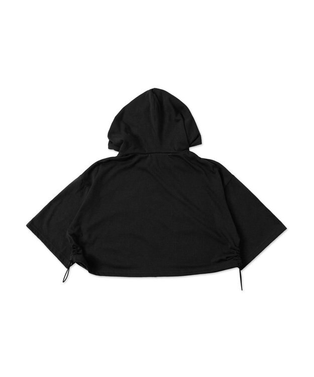 WEGO スターロゴ半袖ジップパーカー ダークグレー