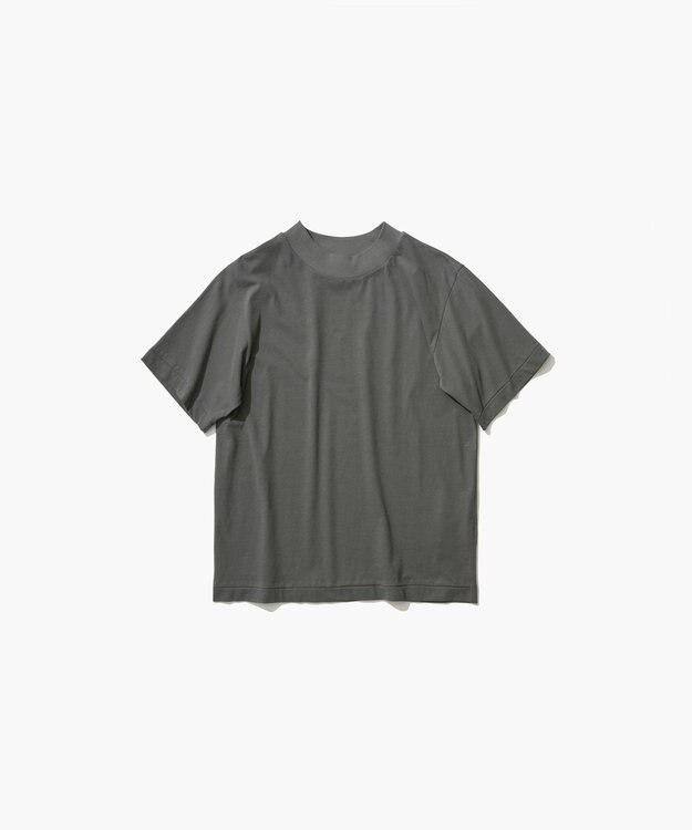 ATON FRESCA NUBUCK | モックネックＴシャツ CHARCOAL GRAY