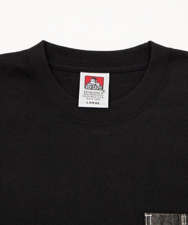 WEGO 【ユニセックス着用ITEM/MLサイズ展開】BENDAVISデニムポケットT（SS） ブラック