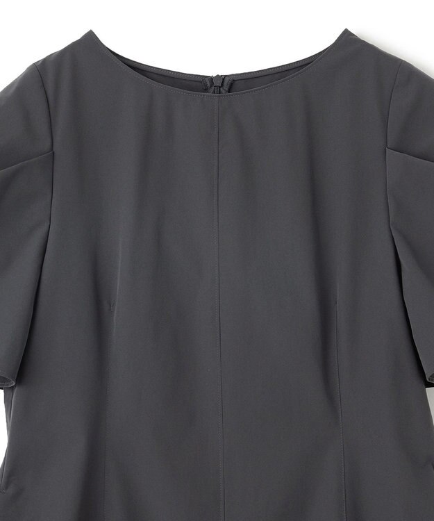 UNFILO L 【mi-molletコラボ】FINE MOVE Iラインワンピース チャコール