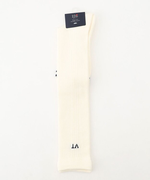 23区GOLF 【MEN】ロゴ ハイソックス ホワイト系