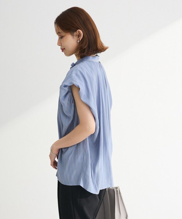 Green Parks ・ＥＬＥＮＣＡＲＥ　ＤＵＥ　ボウタイフレンチブラウス Blue