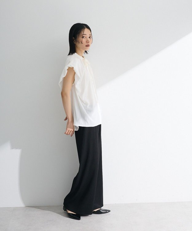 Green Parks ・ＥＬＥＮＣＡＲＥ　ＤＵＥ　ボウタイフレンチブラウス Off White