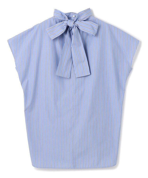 uncrave THOMAS MASON ボウタイブラウス ブルーストライプ