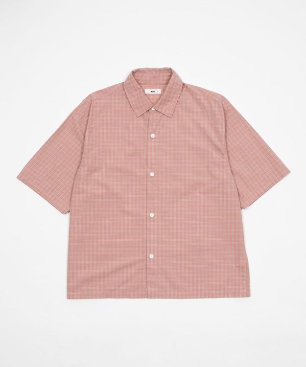 WEGO 【ユニセックス着用ITEM/MLサイズ展開】ミニチェックシャツ（SS） ピンク