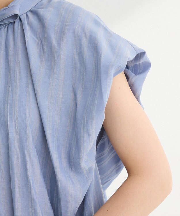 Green Parks ・ＥＬＥＮＣＡＲＥ　ＤＵＥ　ボウタイフレンチブラウス Blue