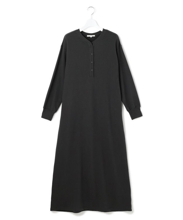 23区 S 【SLOW/一部店舗限定】ヴィンテージライクテリー ヘンリーネック ワンピース スレート系