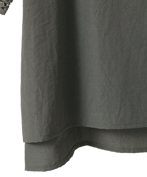 YECCA VECCA レースMIXドルマンブラウス Blue