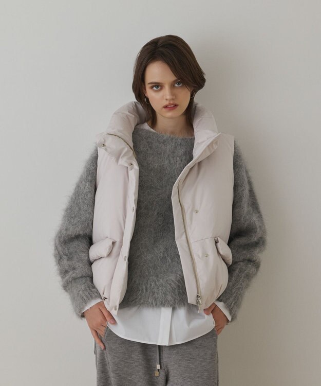 GRACE CONTINENTAL スタンドカラーダウンベスト キナリ