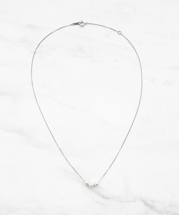 TOCCA 【WEB限定】PRECIOUS FRILL PEARL NECKLACE プラチナ アコヤパール ネックレス プラチナ系