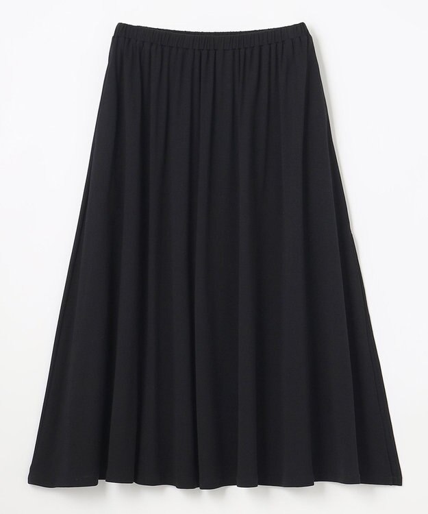 NAVE 【Nave 　洗える・接触冷感】ジャージースリットスカート ブラック系