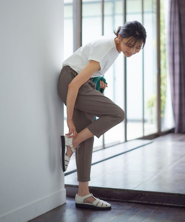 ANY 【UVケア/接触冷感/ウエストゴム】イージーケア美脚パンツⅡ モカ