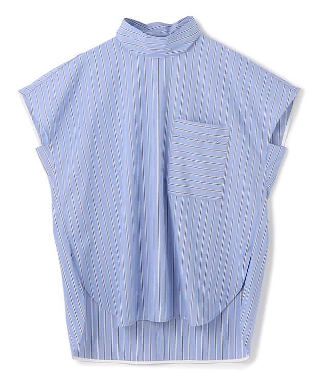 uncrave THOMAS MASON ボウタイブラウス ブルーストライプ