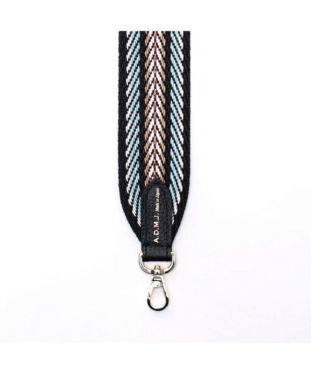 A.D.M.J. 【別売り】イタリアンテープショルダーストラップ(レギュラー/107cm) BLACK/SHIKKOKU
