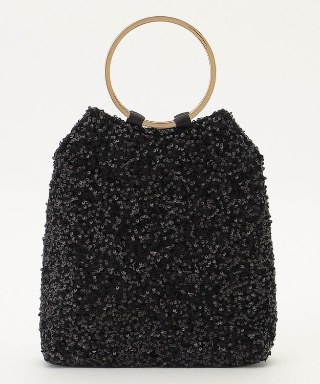 ANY SIS 【2WAY】リングメタルスパンコール ショルダーバッグ ブラック系