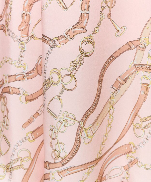 GRACE CONTINENTAL チェーンプリントタックキュロット ピンク