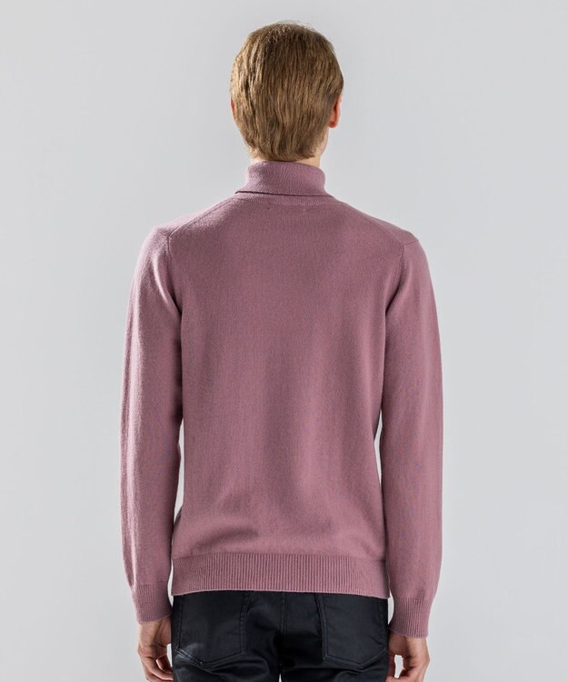 JOSEPH HOMME ピュアカシミヤ　タートルネックニット ピンク系