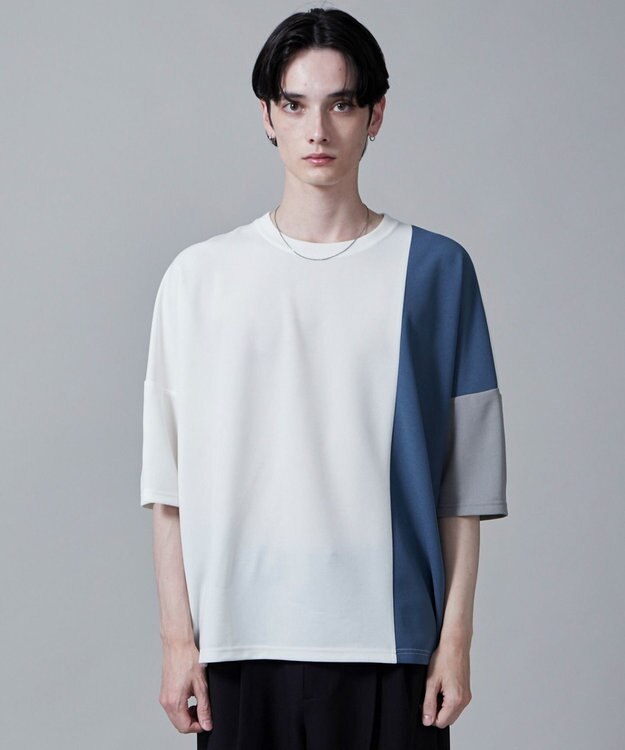 WEGO カラーブロックT（S） ホワイト