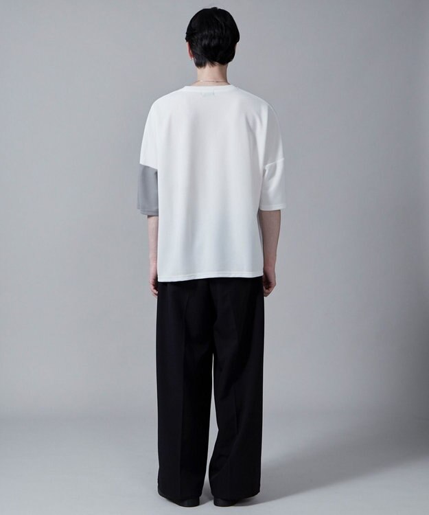 WEGO カラーブロックT（S） ホワイト