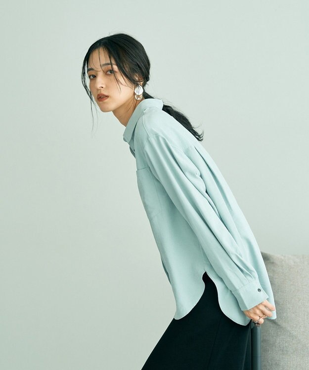 YECCA VECCA ピーチ起毛シャツ Mint Green