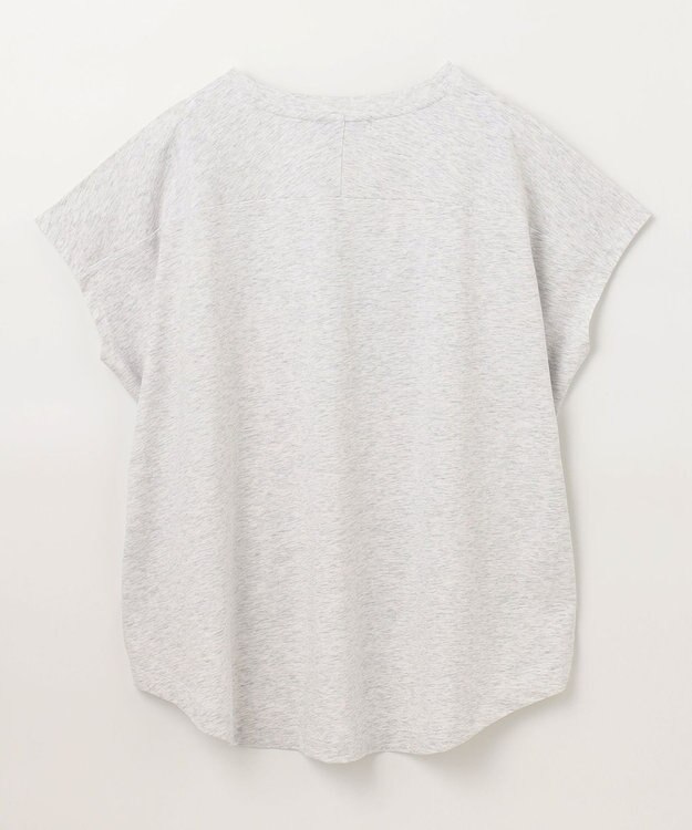 ANY フレンチスリーブロゴTシャツ トップグレー