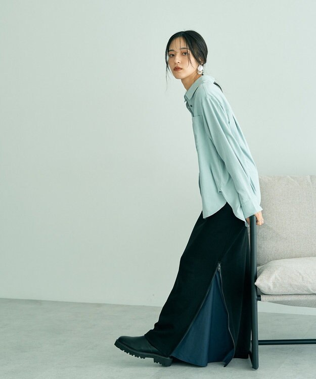 YECCA VECCA ピーチ起毛シャツ Mint Green