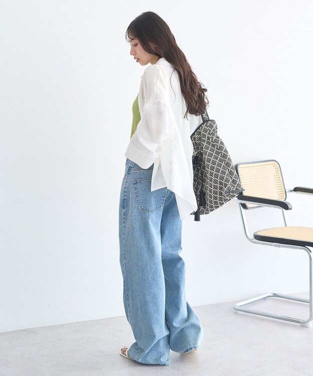 earth music&ecology Ｗポケットシャツ Off White