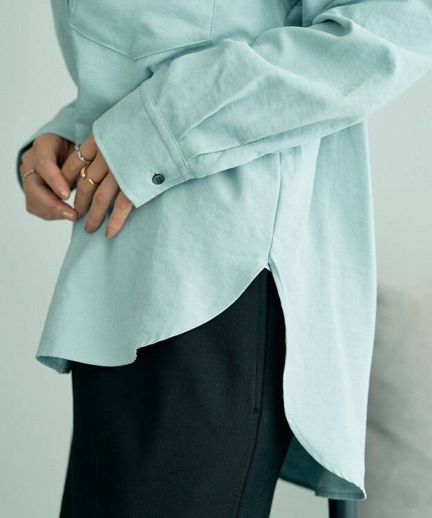 YECCA VECCA ピーチ起毛シャツ Mint Green