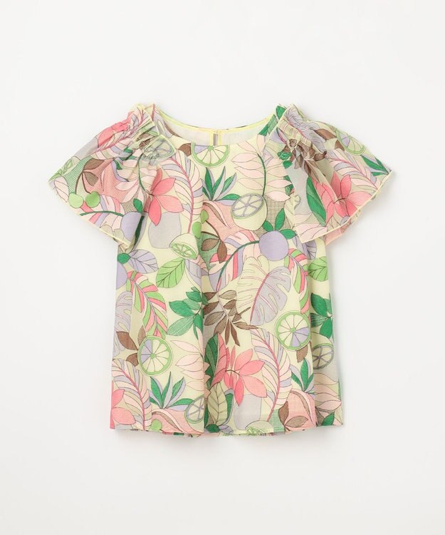 GRACE CONTINENTAL フルーツ刺繍トップ イエロー