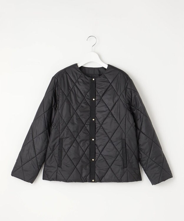 J.PRESS LADIES 【洗える】高密度タフタ キルティング ショート コート ブラック系