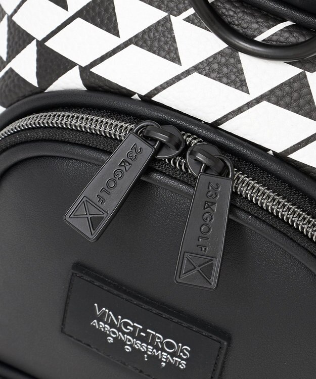 23区GOLF 【UNISEX】フラッグ総柄キャディバッグ　他と被らないデザイン ブラック系5