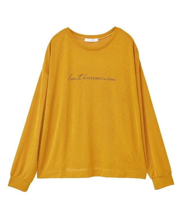 Green Parks シアーロゴ長袖プルオーバー Orange