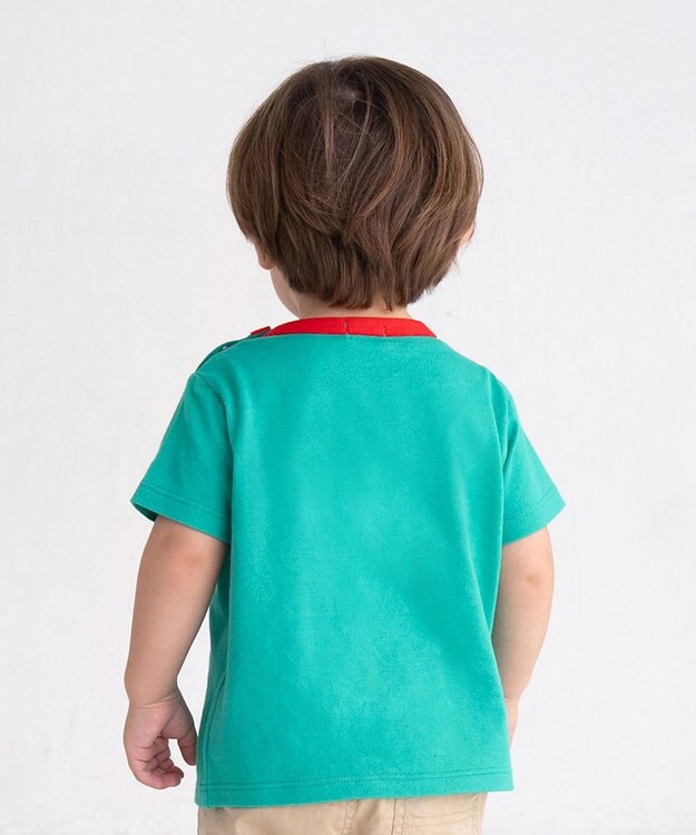 MIKI HOUSE HOT BISCUITS 【80-120cm】 フルーツモチーフ 半袖Tシャツ グリーン