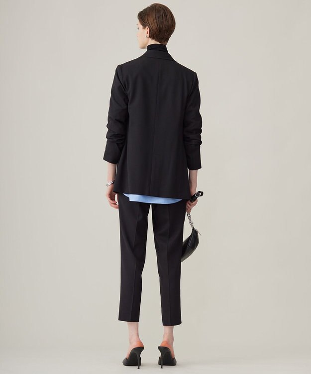 ICB L ウール2WAYストレッチ ダブルブレストジャケット ブラック系