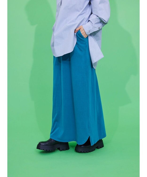 AMERICAN HOLIC ピグメント加工タイトカットスカート Blue