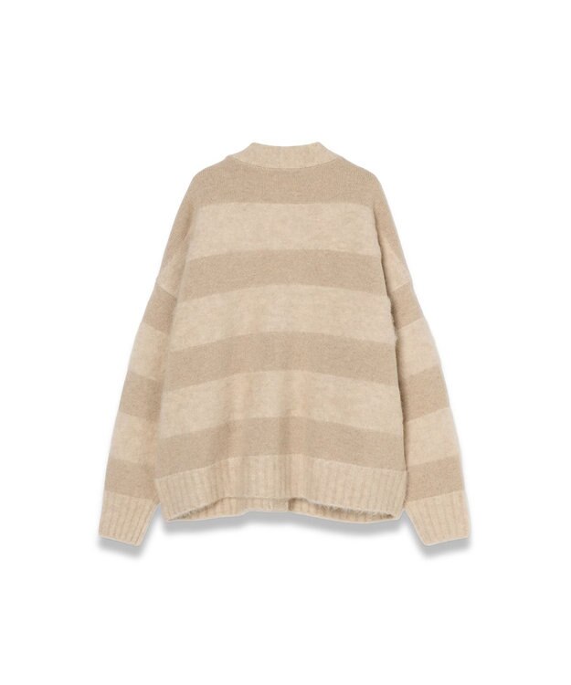 JOSEPH ブラッシュドストライプカーディガン Powder