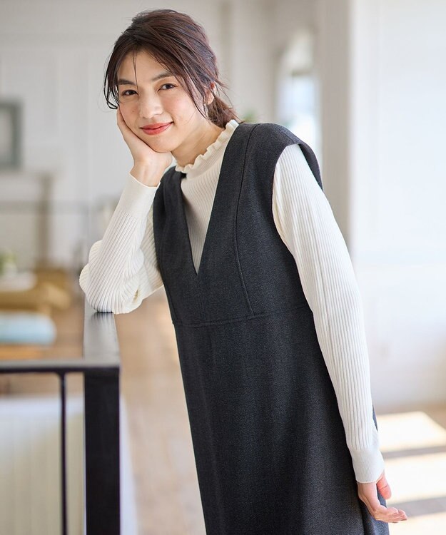 ANY 【洗濯機可】ウォームニットフリルプルオーバー オフ