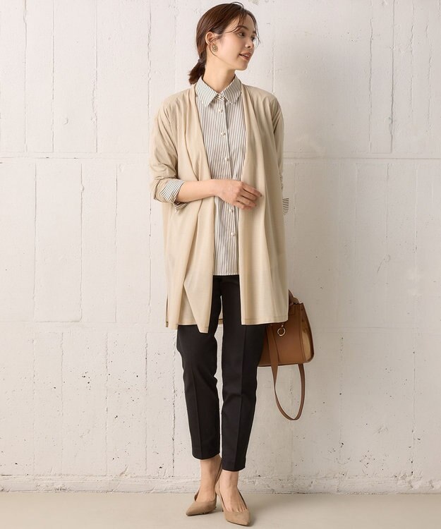 組曲 【WEB限定】ストレッチテーパード パンツ ブラック系