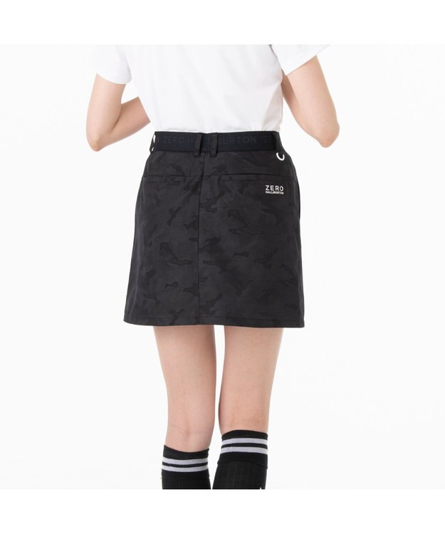 ZERO HALLIBURTON クールドッツカモフラスカート 82842 W4S8c レディースゴルフ ブラック