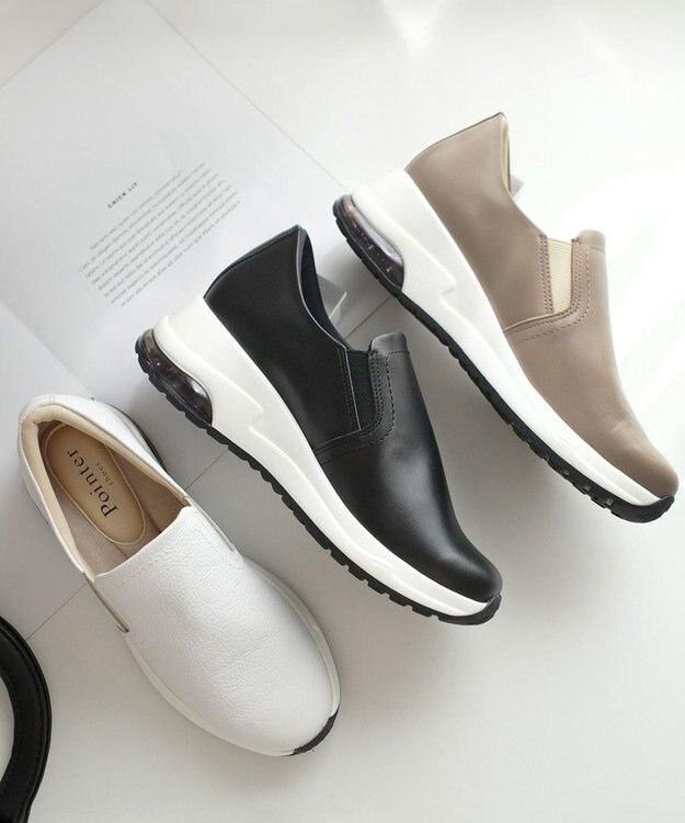 Pointer 日本製 本革スリッポン ブラック