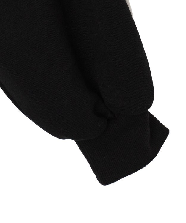 WEGO 刺繍ハーフジップショートスウェット ブラック