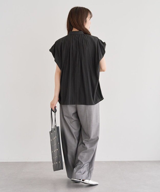 Green Parks ・ＥＬＥＮＣＡＲＥ　ＤＵＥ　ボウタイフレンチブラウス Black