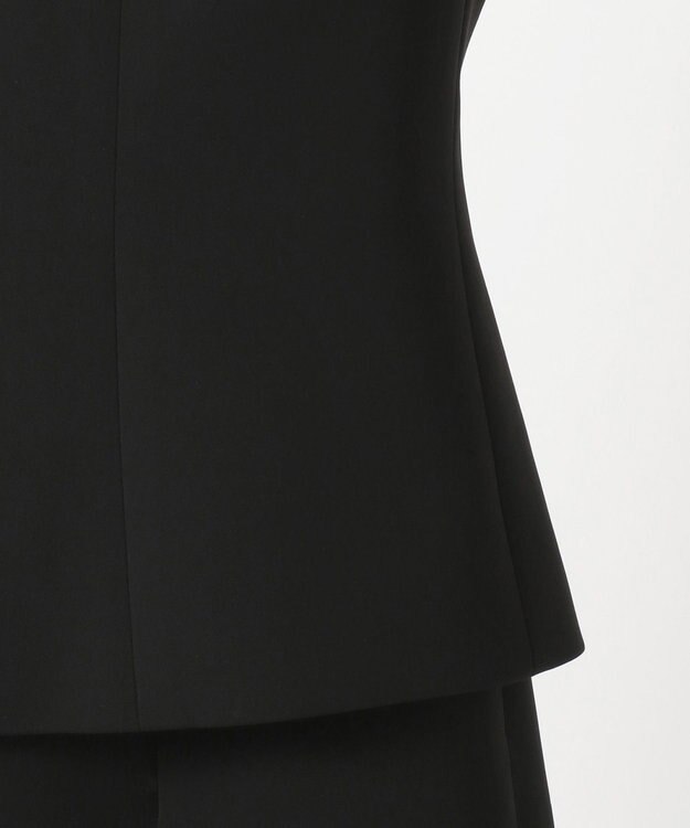 自由区 FORMAL 【洗える/縦横ストレッチ】セオプラスエス横二重ジャケット＋ワンピース ブラック系