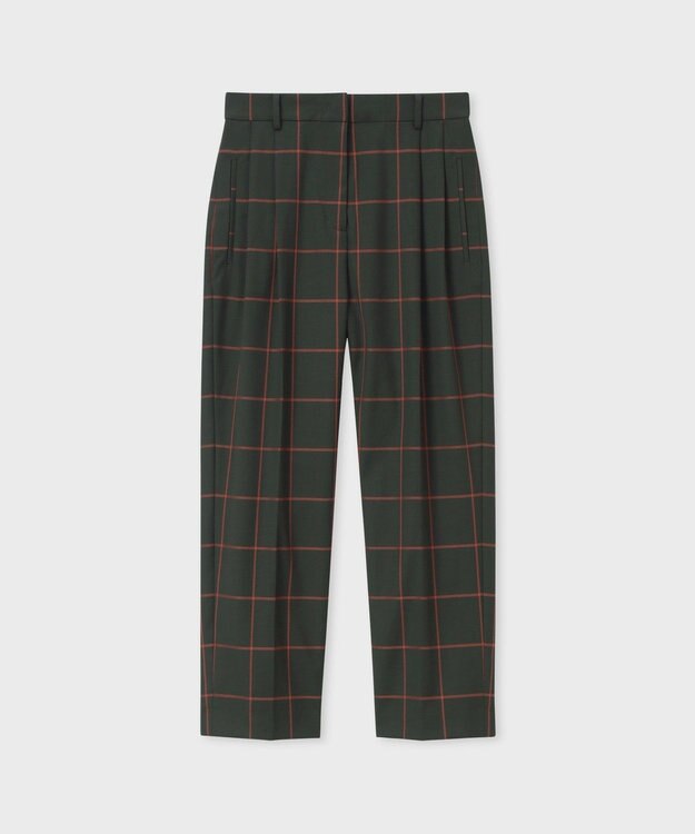 Paul Smith ウィンドウペーン テーパードパンツ カーキ