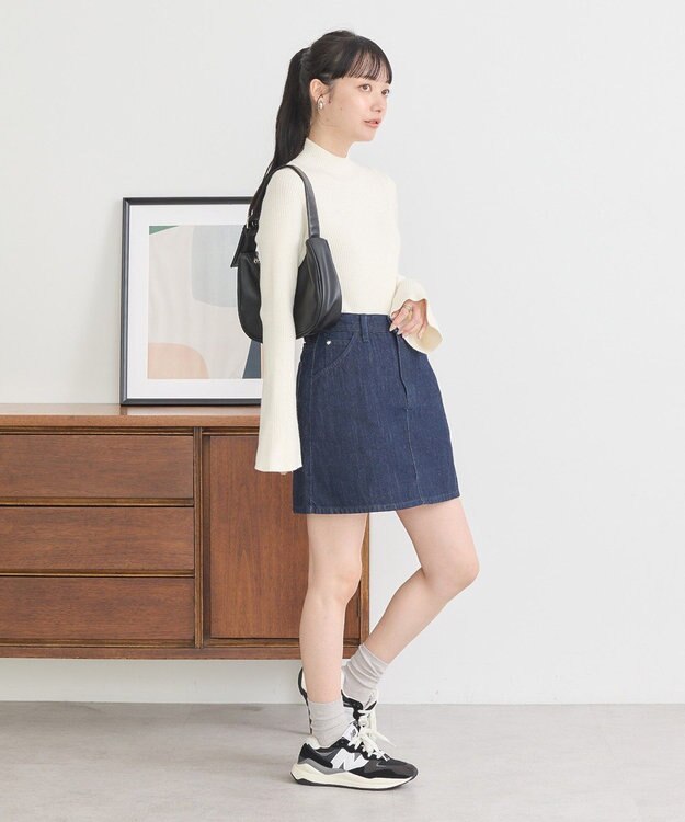 earth music&ecology Ｌｅｅ×ｅ．ｍ．ａ．ｅデニムミニスカート One Wash