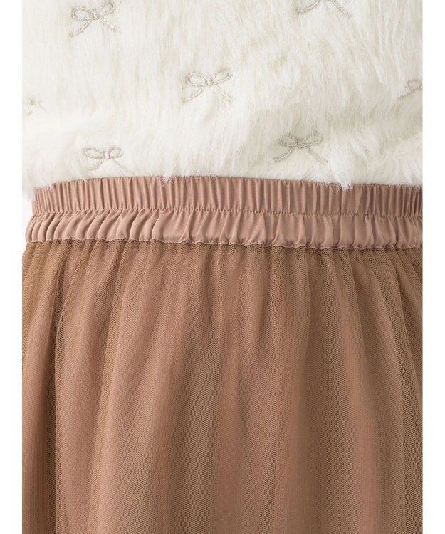 earth music&ecology チュールバルーンスカート Camel