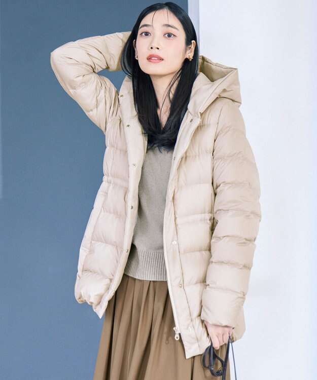 23区 【VERY掲載/新色追加】シレータフタ ミドル丈 ダウンコート ベージュ系