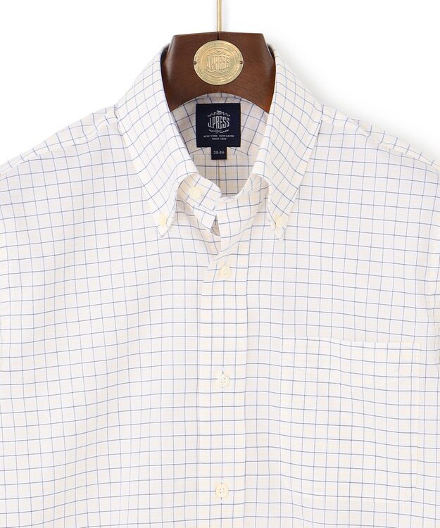 J.PRESS MEN 【PREMIUM PLEATS / 形態安定】タッタソール シャツ/ B.D. イエロー系3